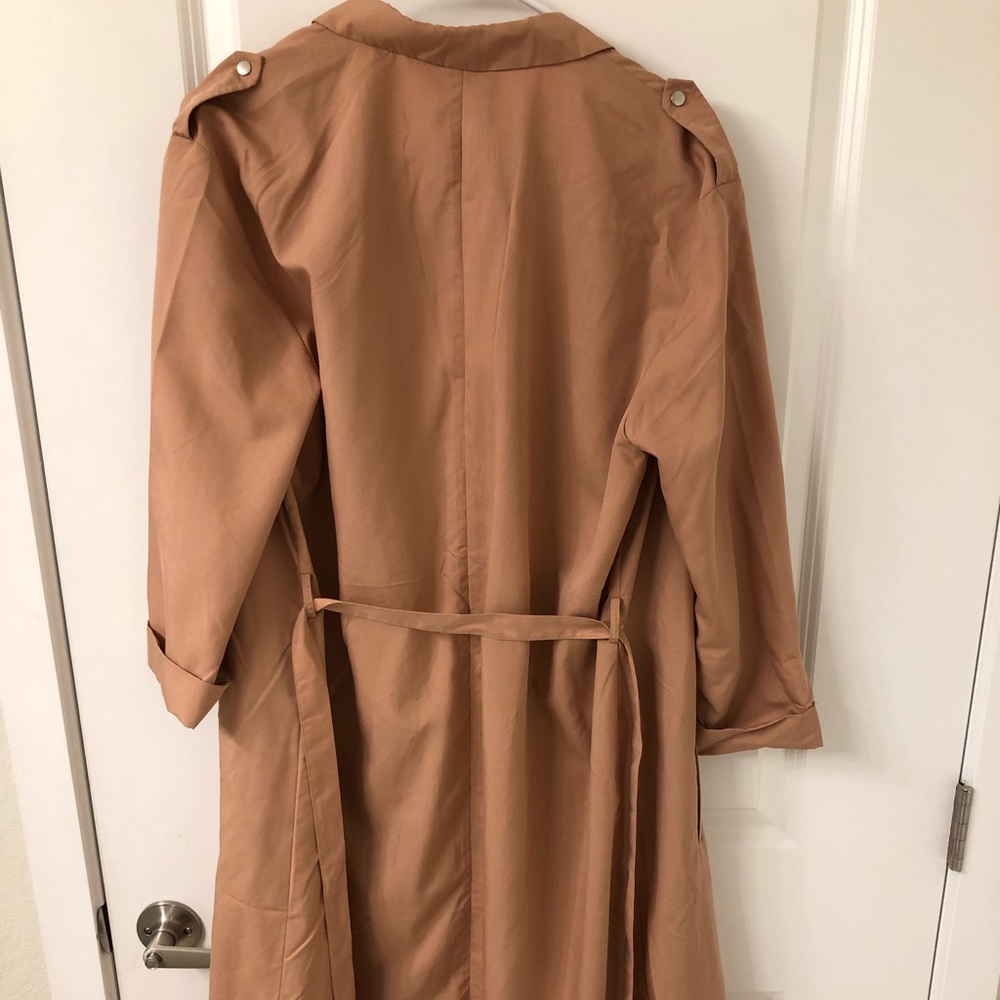 H & M lightweight dusty rose trench jacket - Picture 3 of 5